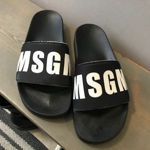 MSGM logo slide sandals - size 40
